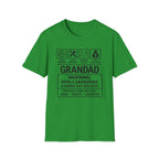 Grandad Warning T-Shirt — 'Warning: Spoils Grandkids & Hands Out Biscuits' Funny Grandpa Shirt