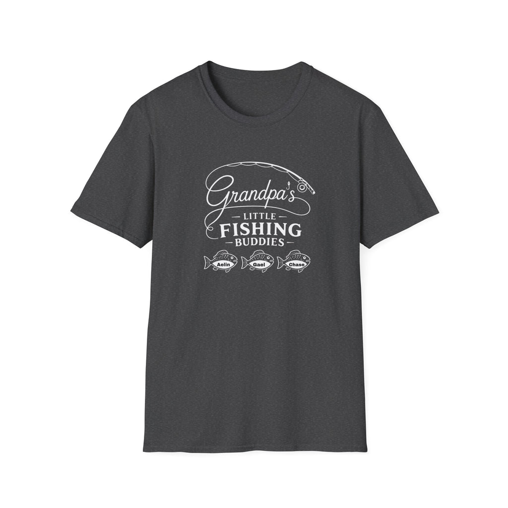 Fishing T-Shirt — "Grandpa's Little Fishing Buddies" Grandpa & Kids Matching Tee