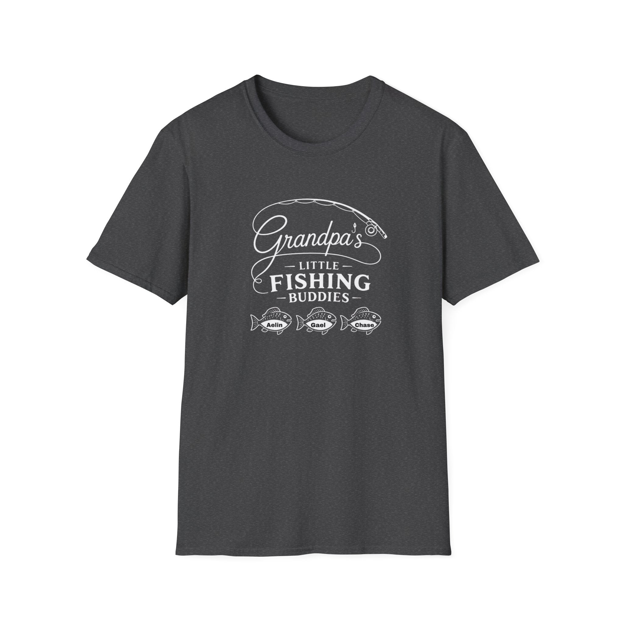 Fishing T-Shirt — "Grandpa's Little Fishing Buddies" Grandpa & Kids Matching Tee