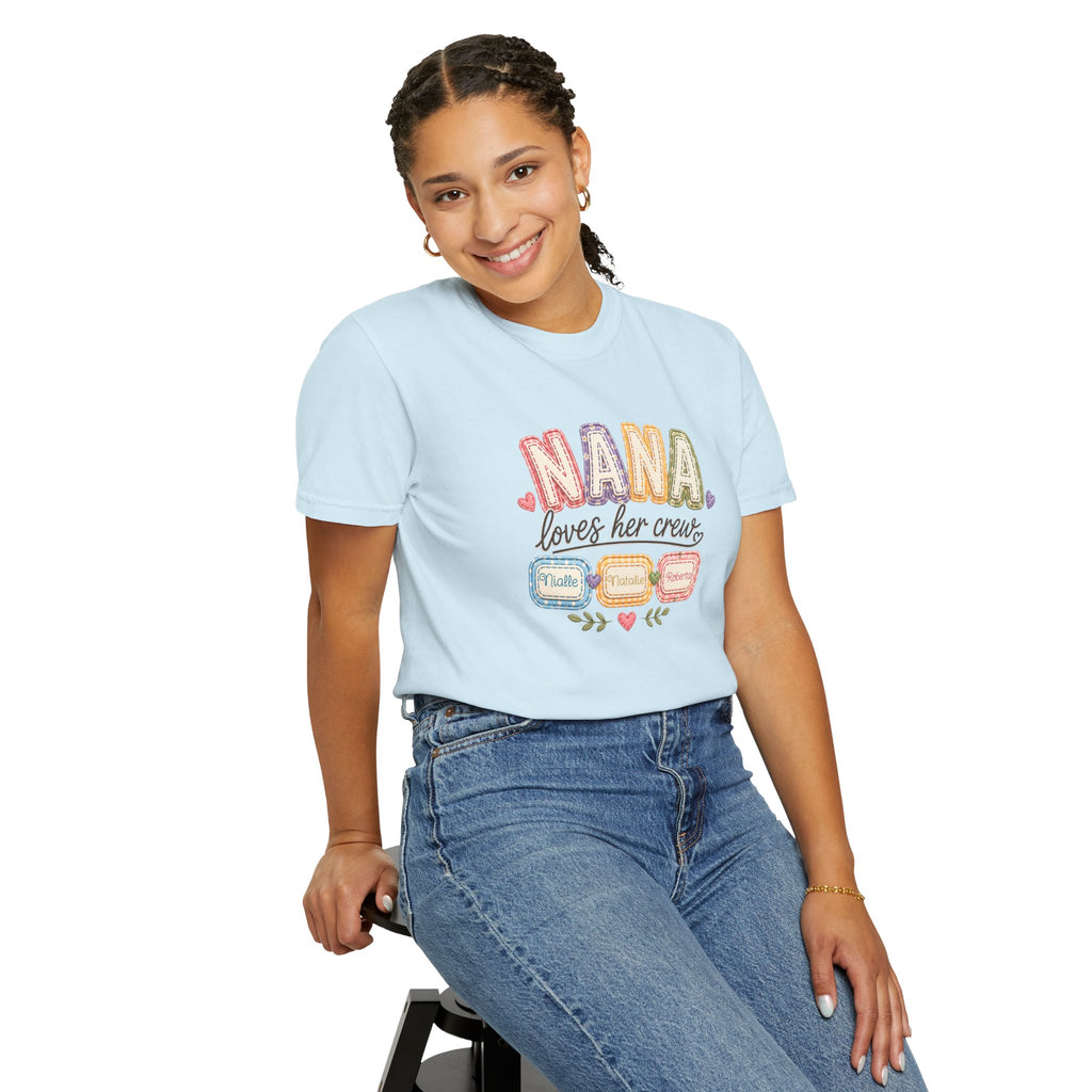 T-Shirt — “Nana Loves Her Crew” Colorful Grandma Family tee