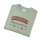 Mummy Camo Heart Graphic T-Shirt — "Mummy, leave her little layers" Retro Mum Tee