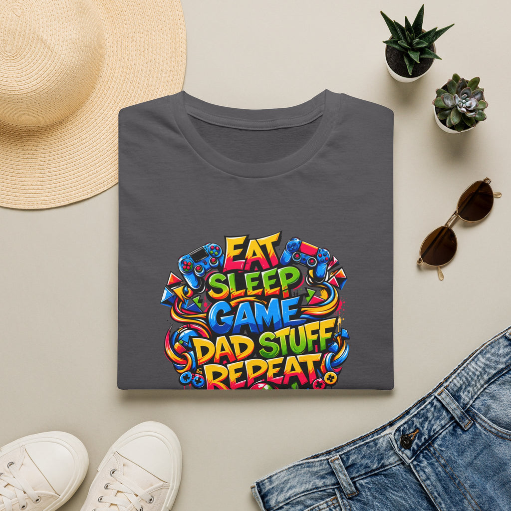 “Eat Sleep Game Dad Stuff Repeat” T-Shirt
