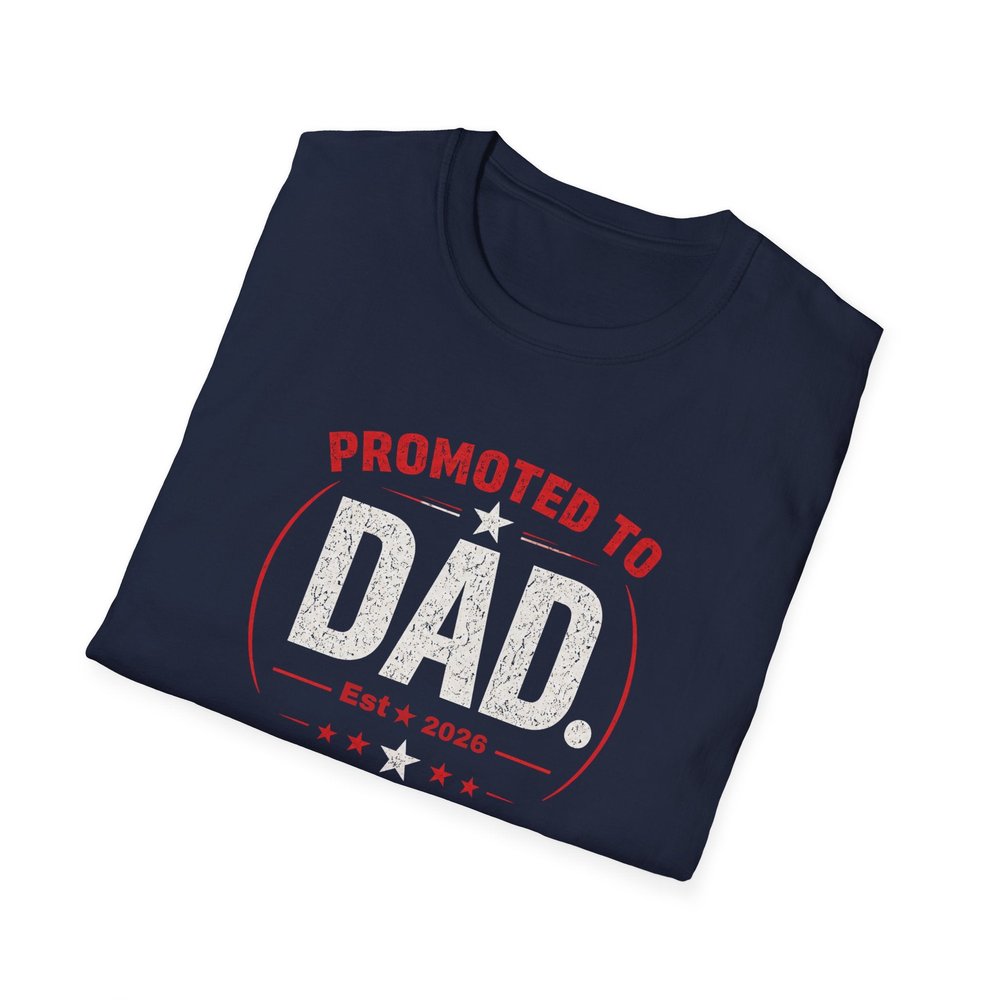 Promoted to Dad T-Shirt — New Dad Announcement Gift, Father’s Day Tee