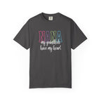 Nana Pastel Rainbow Tee — 'NANA' Floral Outline Grandma T-Shirt
