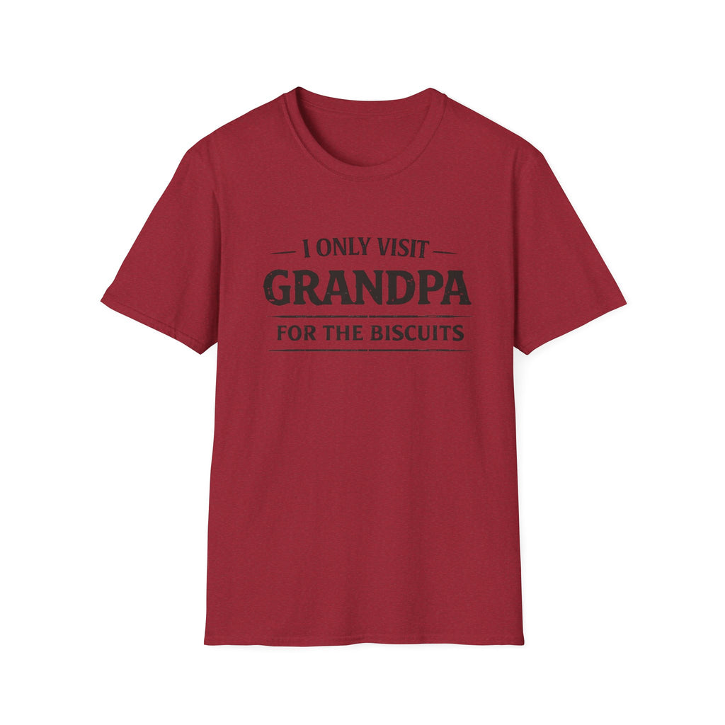 Grandpa Biscuits T-Shirt — "I Only Visit Grandpa For The Biscuits" Funny Family Tee