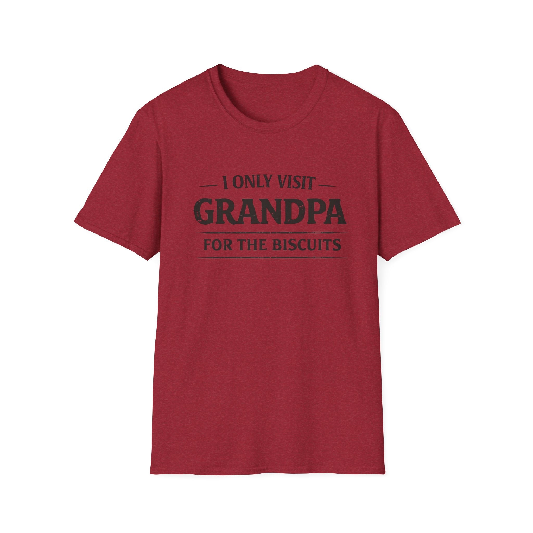 Grandpa Biscuits T-Shirt — "I Only Visit Grandpa For The Biscuits" Funny Family Tee