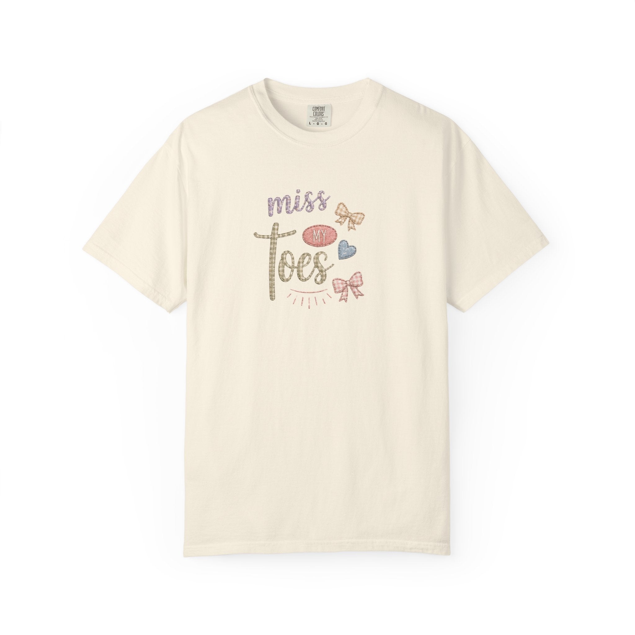 Miss My Toes Graphic T-Shirt – Cute Baby Feet & Bows Tee