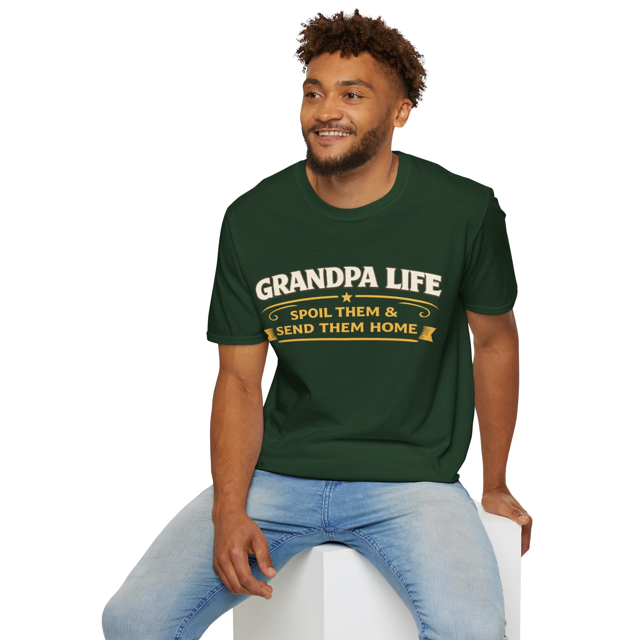 Grandpa Life T-Shirt — "Spoil Them & Send Them Home" Funny Grandpa Tee