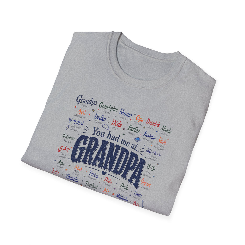You Had Me at Grandpa T-Shirt — Retro Family Name Gift for Grandfathers