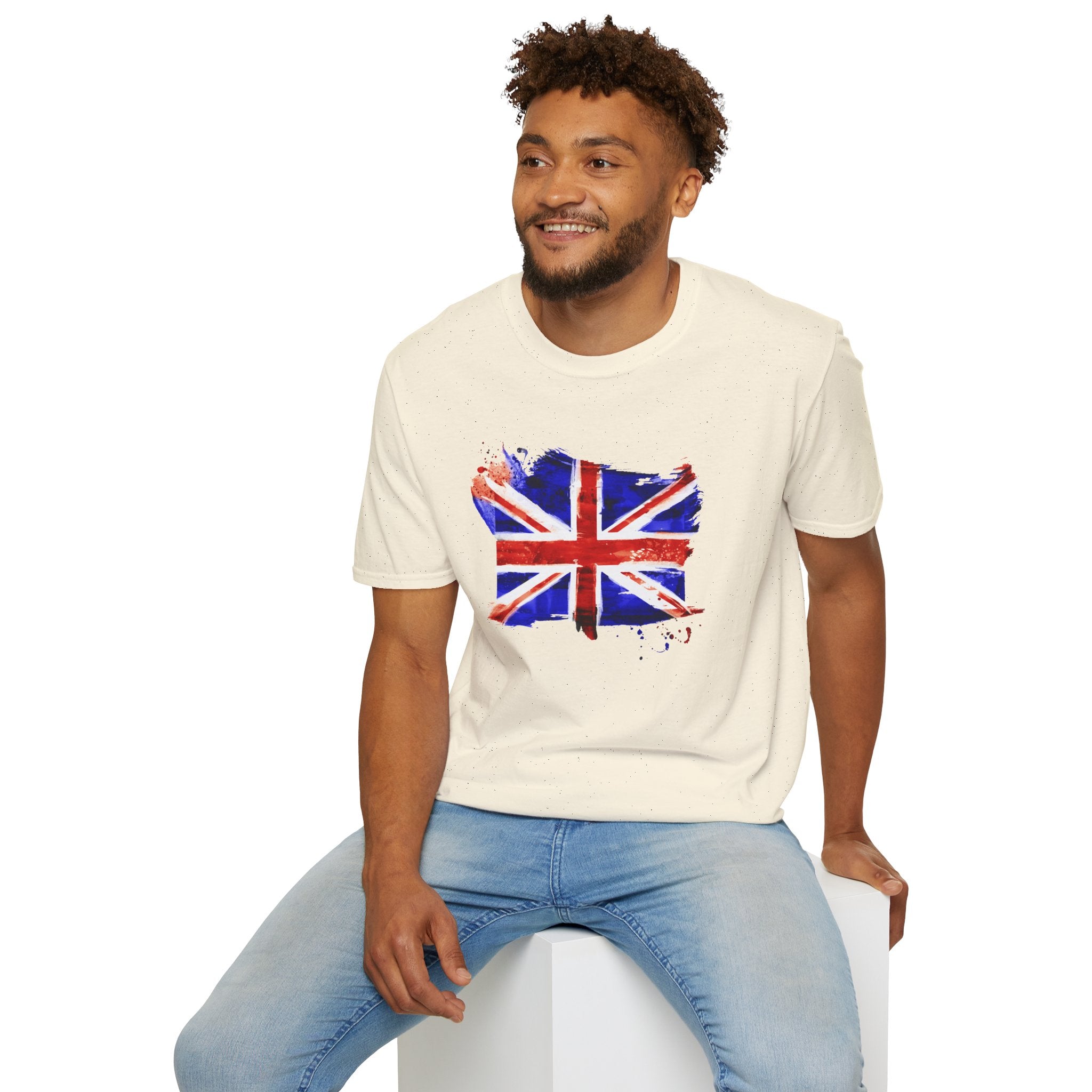 Union Jack Paint Brush UK Flag T-Shirt — British Pride Graphic Tee