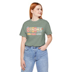 Grandma Floral Retro Tee — "Grandma" Names Design (Aileen • Wendy • Peyton)