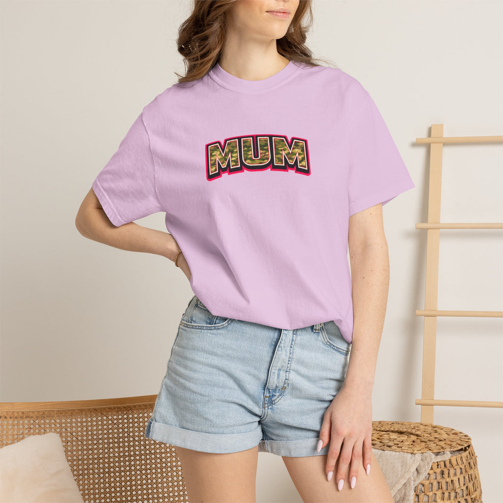Mum Camo Print Logo T-Shirt