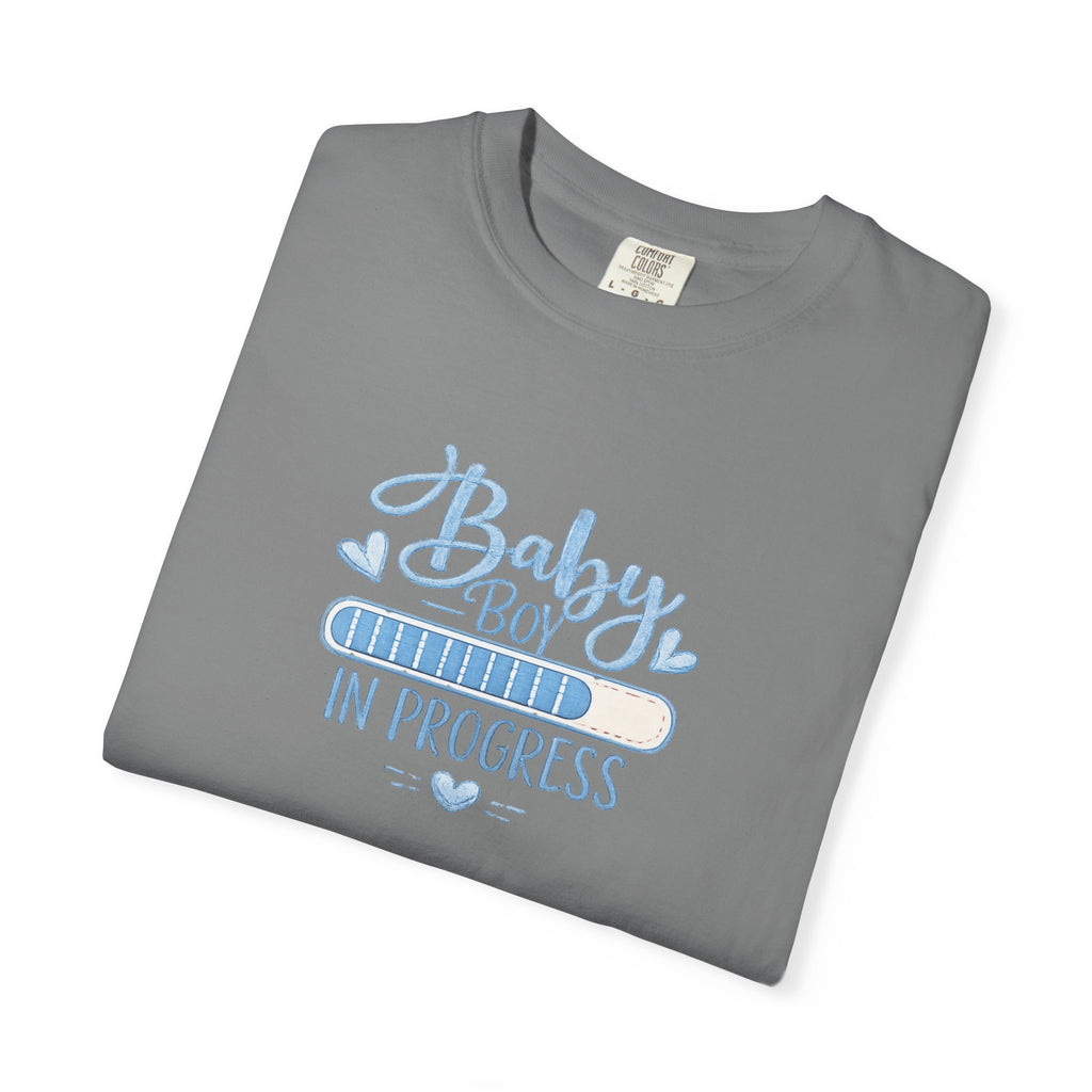 Baby Boy In Progress T-Shirt — Pregnancy Announcement Tee