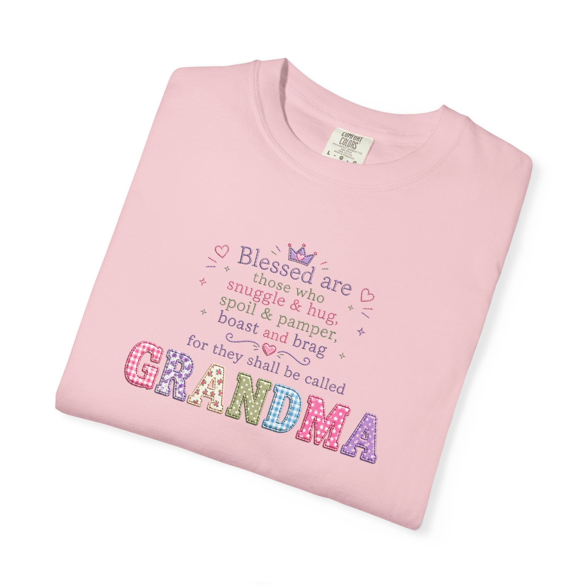 Grandma Floral Scripture T-Shirt — Blessed Are Those Who Are Pure in Heart