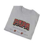Papa Plaid T-Shirt – "Papa Loves his Little Clan" Grandfather Gift for Father's Day