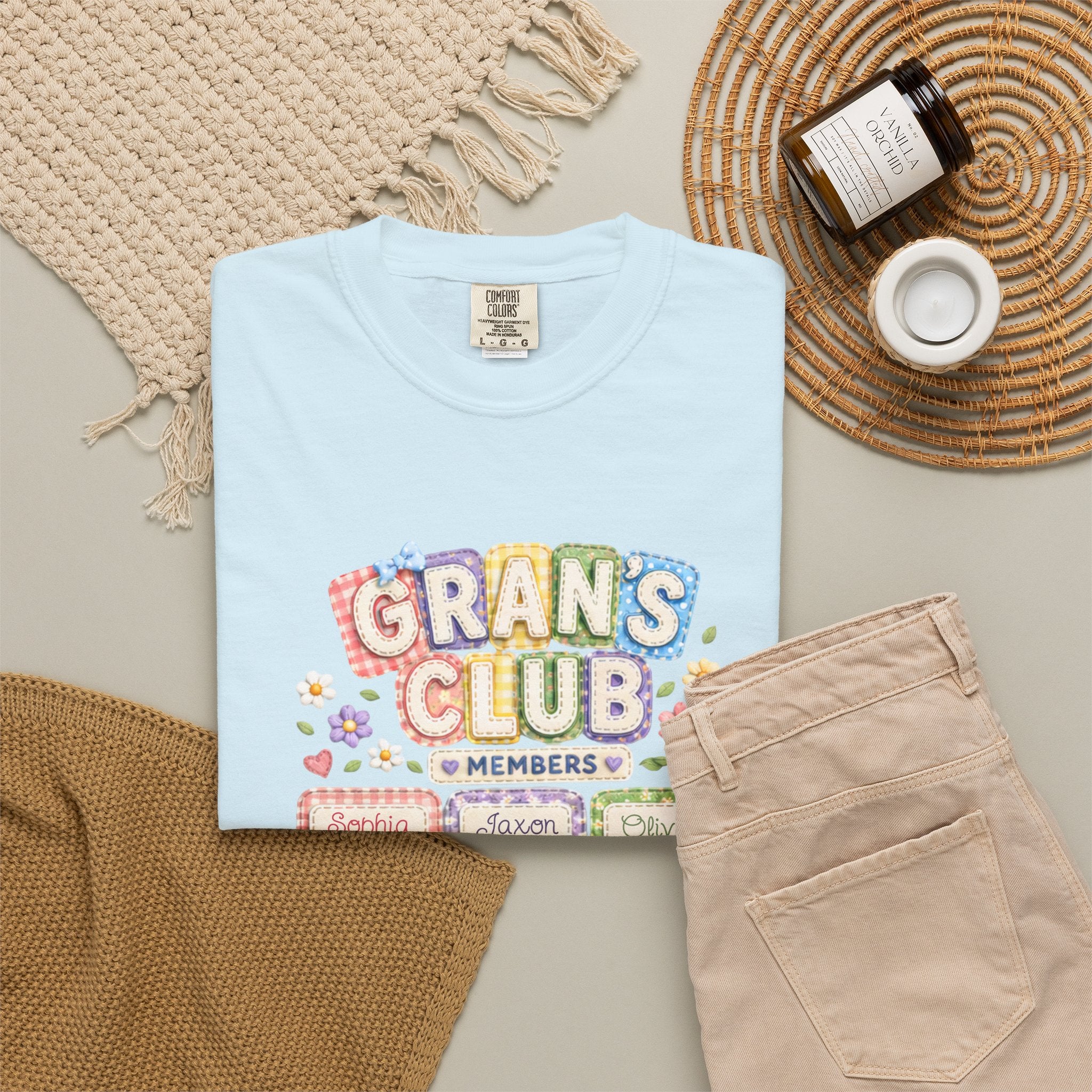 Grans Club T-Shirt – Personalized ‘Grans Club’ Family Names Tee