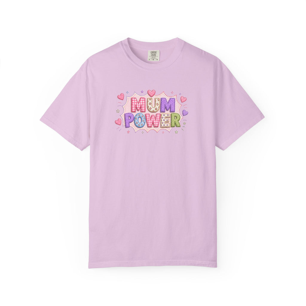 Mum Power T-Shirt — Cute Pink Heart Mothers Day Tee