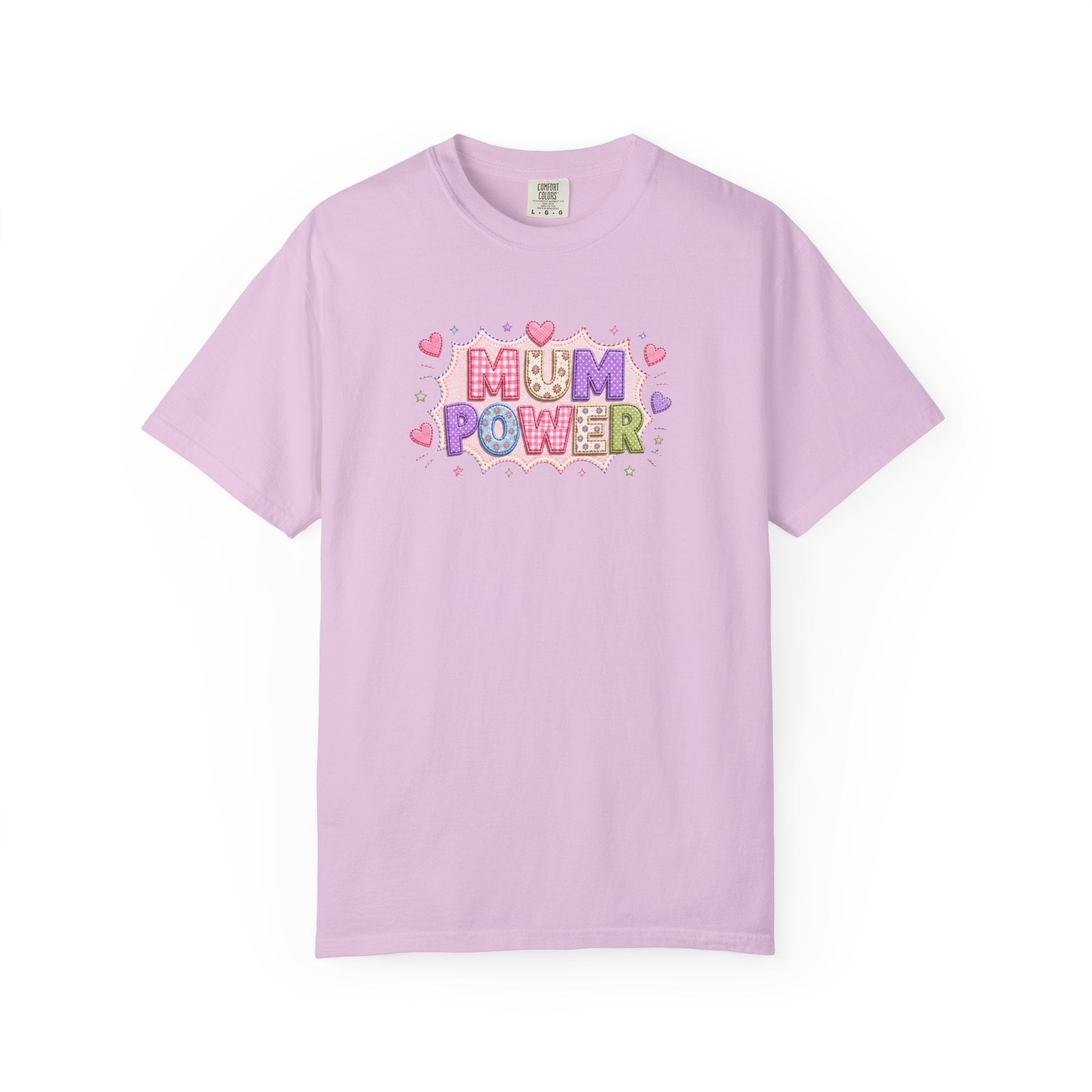 Mum Power T-Shirt — Cute Pink Heart Mothers Day Tee