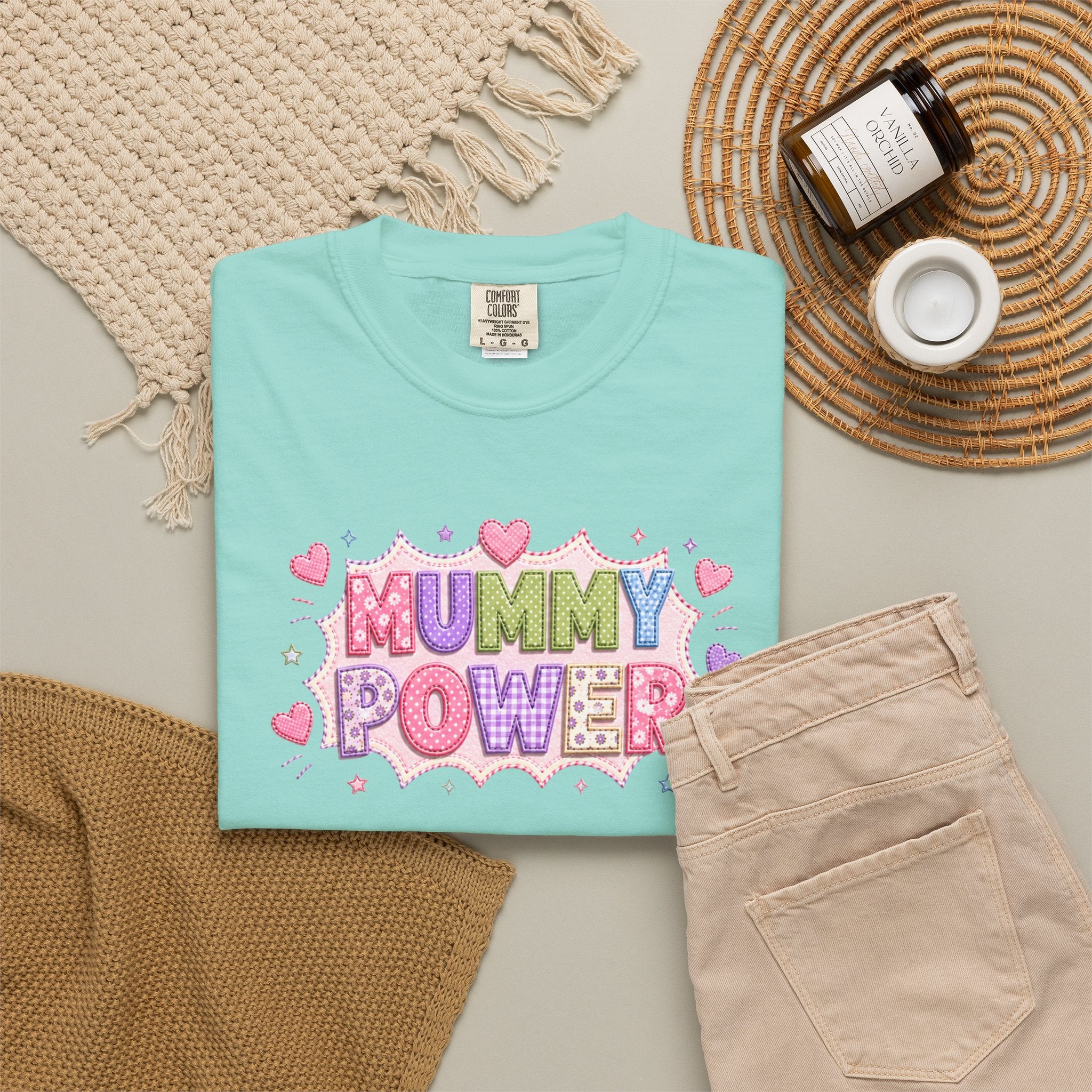 Mummy Power T-Shirt — Cute Pink Heart Mother's Day Tee