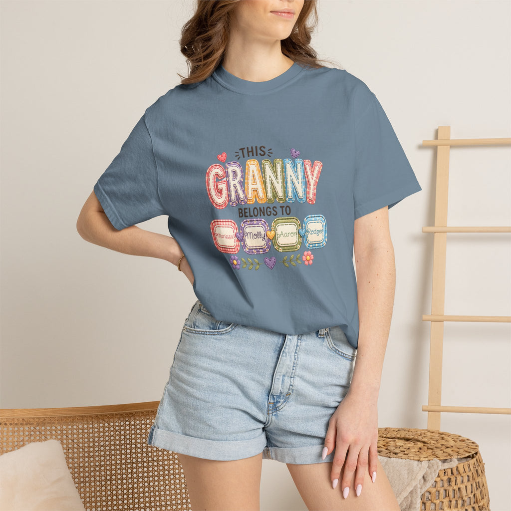Granny Belongs To Grandkids T-Shirt — Cute Floral Grandma Gift