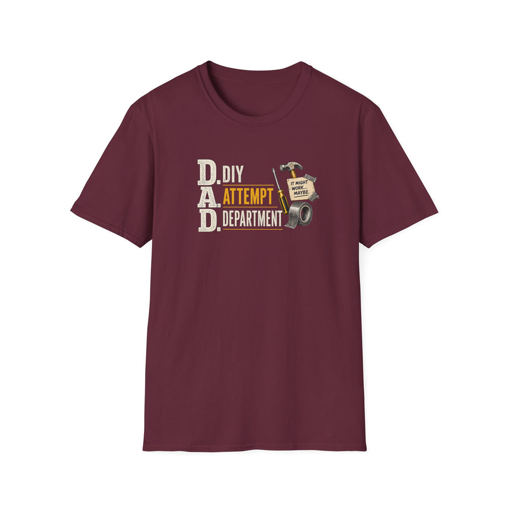 T-Shirt — "DAD: DIY Attempt Department" Funny Father’s Day Tool Shirt