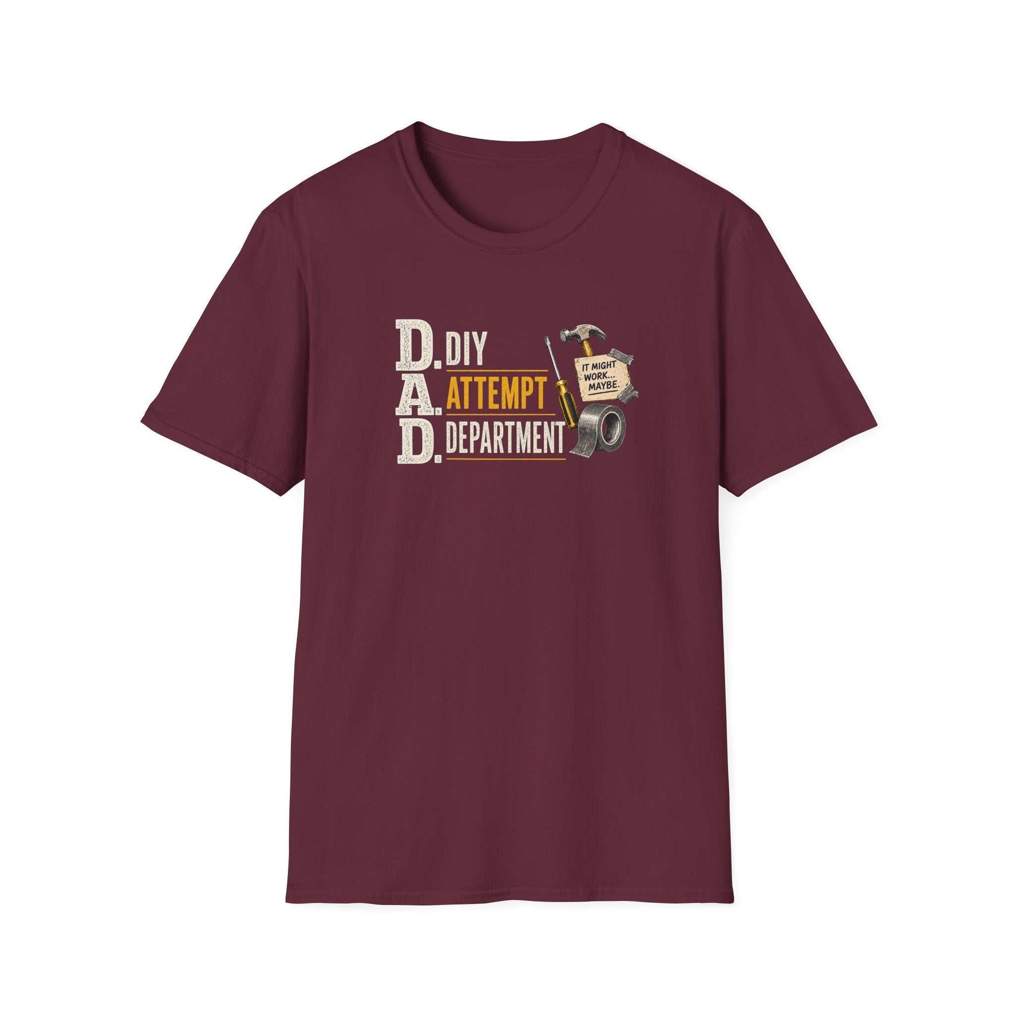 T-Shirt — "DAD: DIY Attempt Department" Funny Father’s Day Tool Shirt