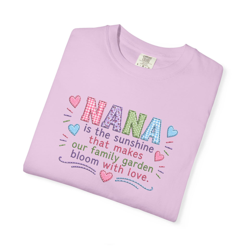 Nana Sunshine Floral T-Shirt — “NANA is the sunshine that makes our family garden bloom with love”