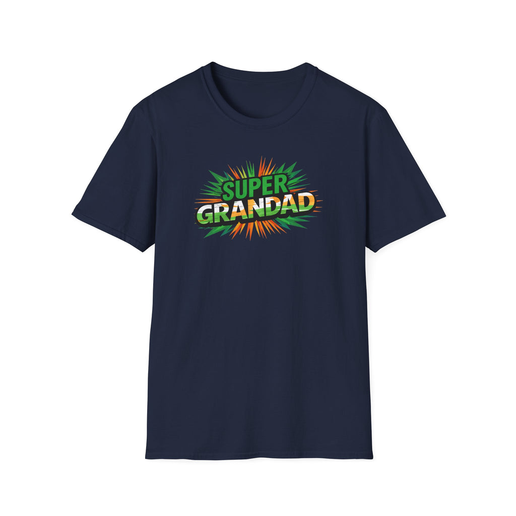 Super Grandad Ireland Flag/Irish themed T-Shirt — Retro Comic Style Gift for Grandpa (Father's Day, Birthday)