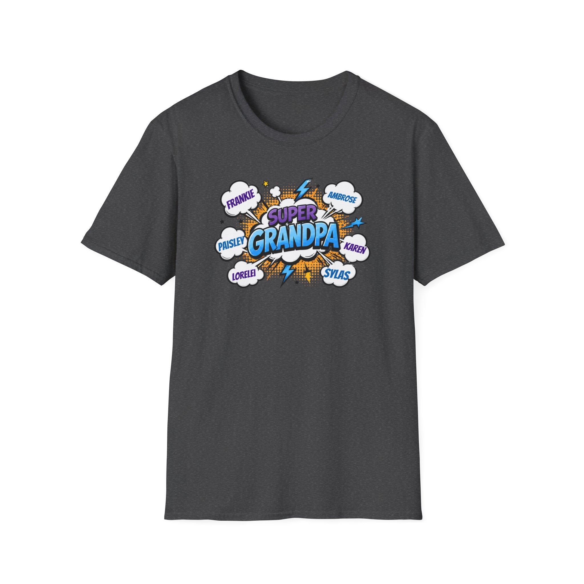Super Grandpa Comic T-Shirt — "Super Grandpa" Funny Gift for Grandfathers
