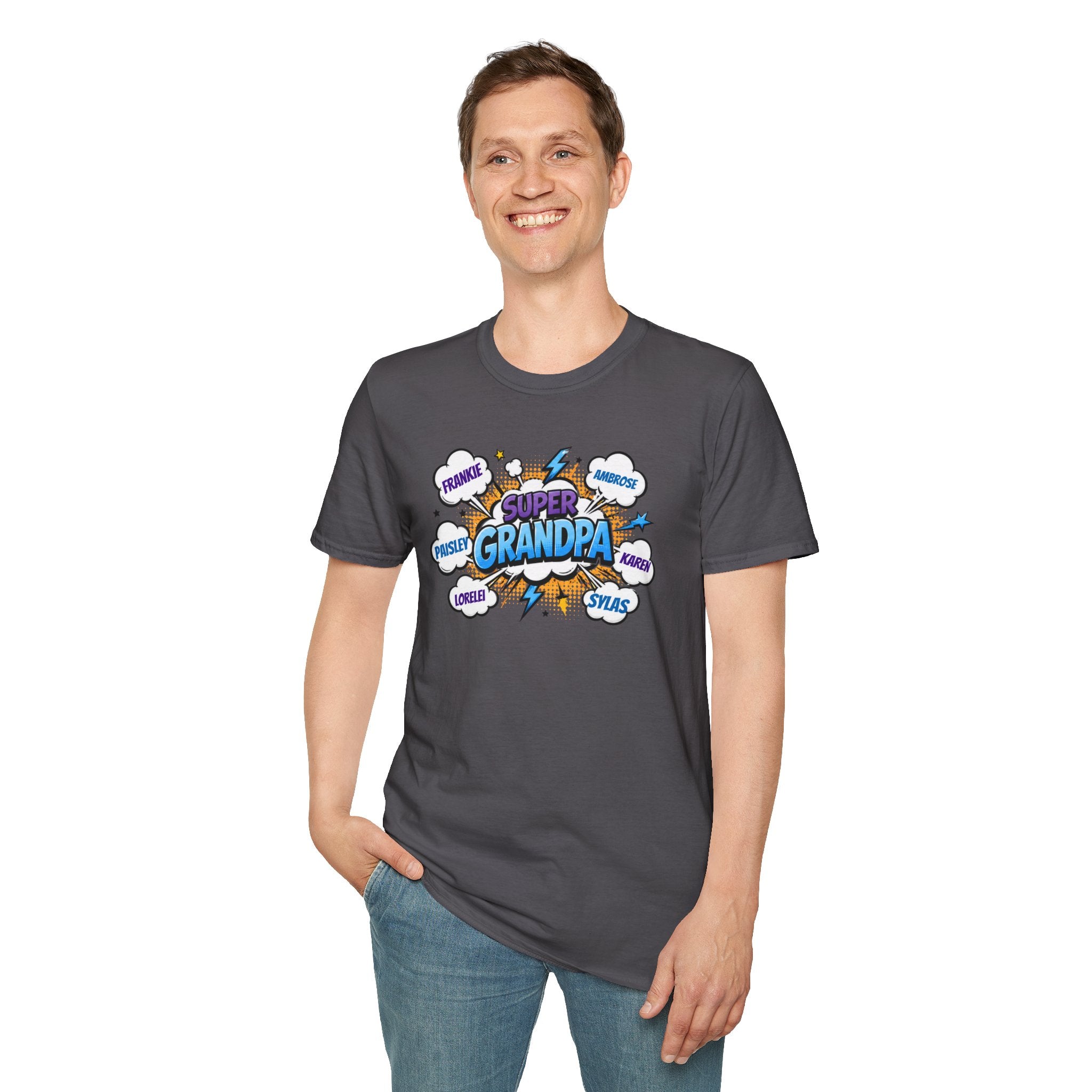 Super Grandpa Comic T-Shirt — "Super Grandpa" Funny Gift for Grandfathers