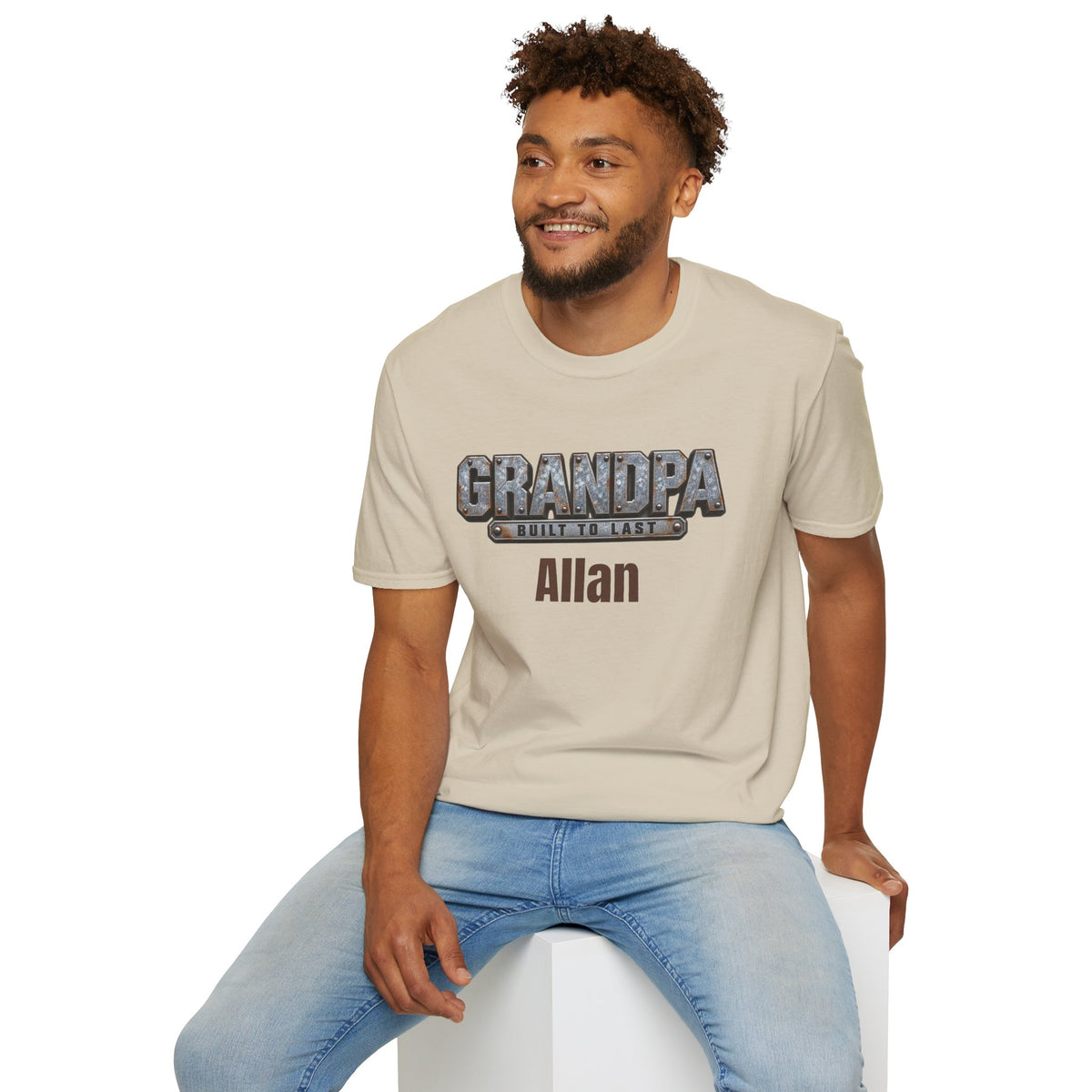 Grandpa "Built to Last" T-Shirt — Personalise