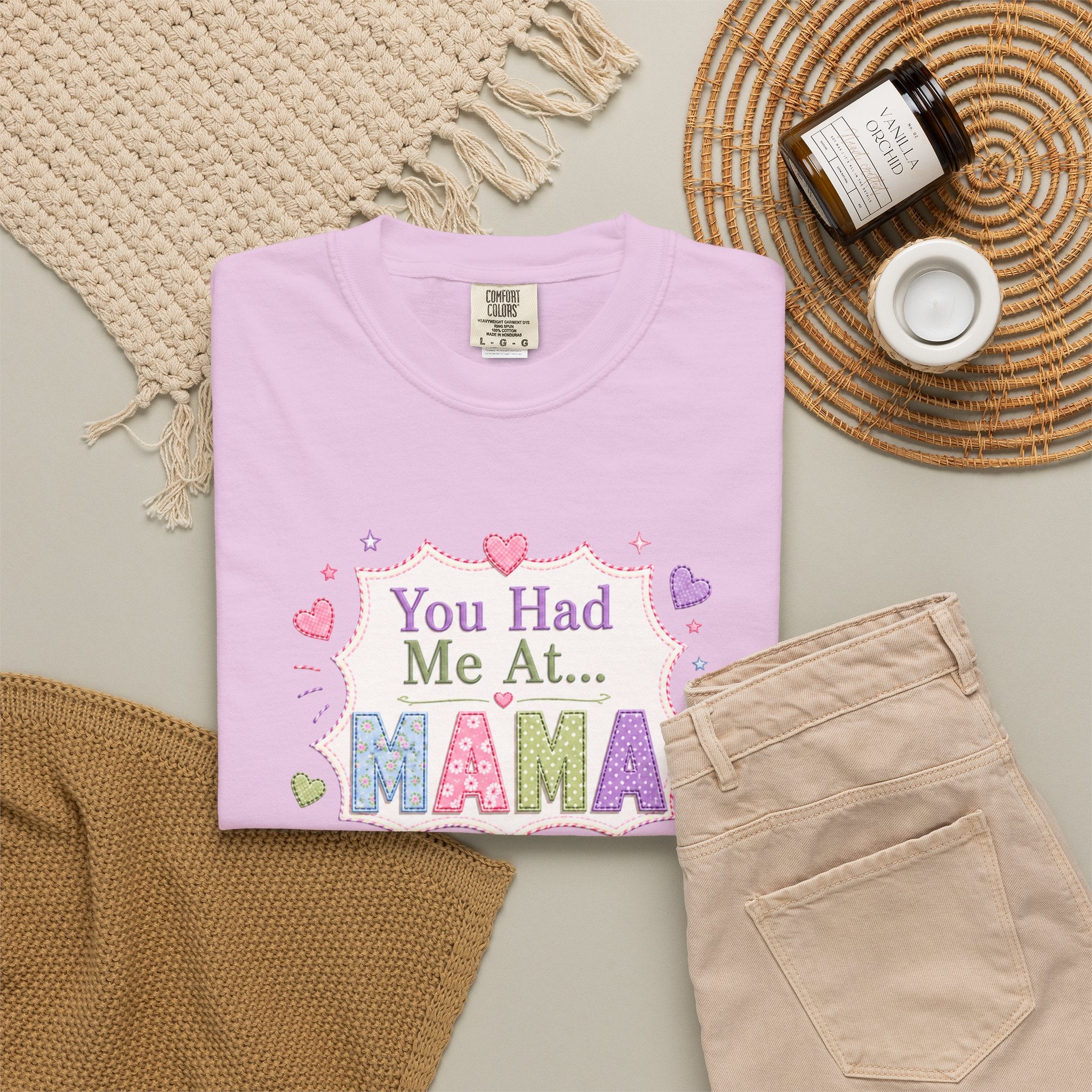 You Had Me At Mama T-Shirt — Cute Pastel Mom Graphic Tee for Mother's Day