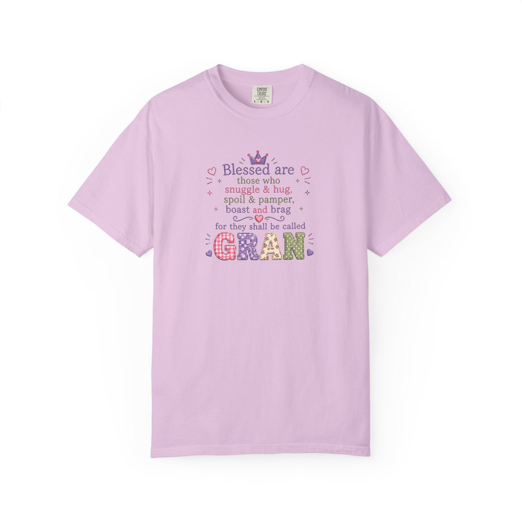 Gran Blessings T-Shirt — "Blessed are those who snuggle & hug... called GRAN"
