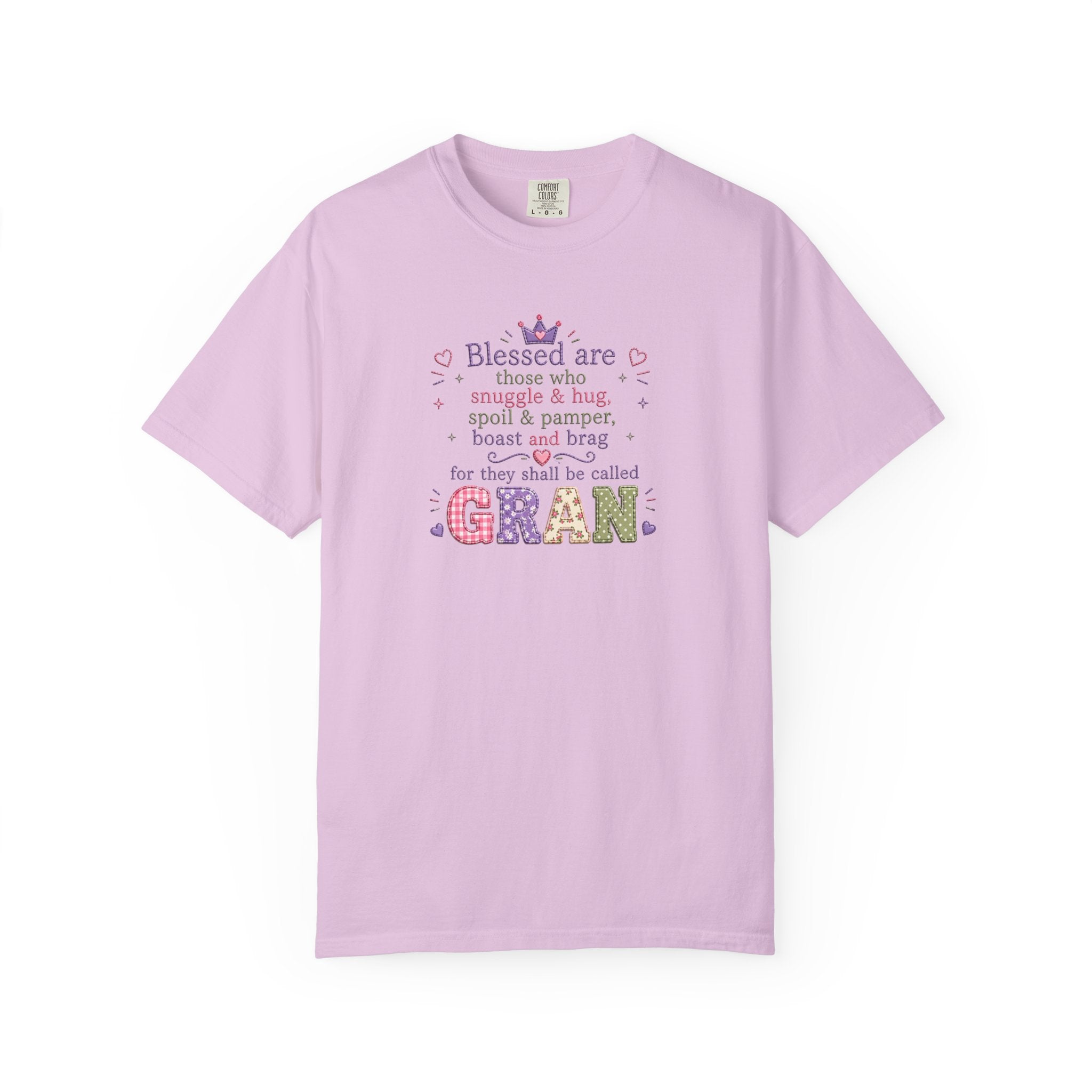 Gran Blessings T-Shirt — "Blessed are those who snuggle & hug... called GRAN"