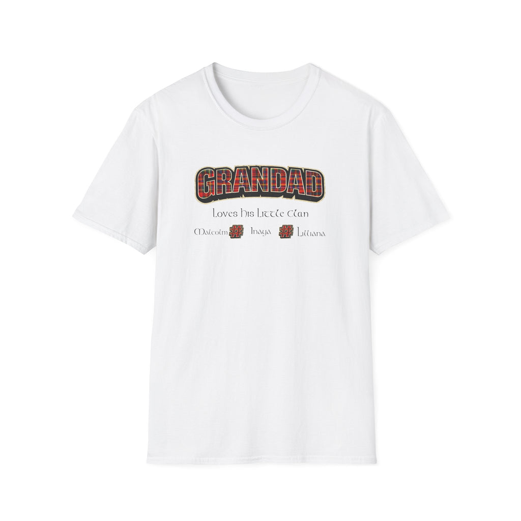Grandad Plaid Family T-Shirt — "Loved by the Little Clan" Gift Tee