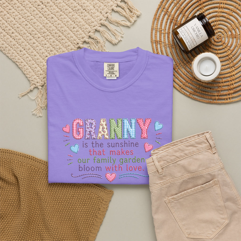 Granny Floral Tee — "Granny is the sunshine that makes our family garden bloom with love"