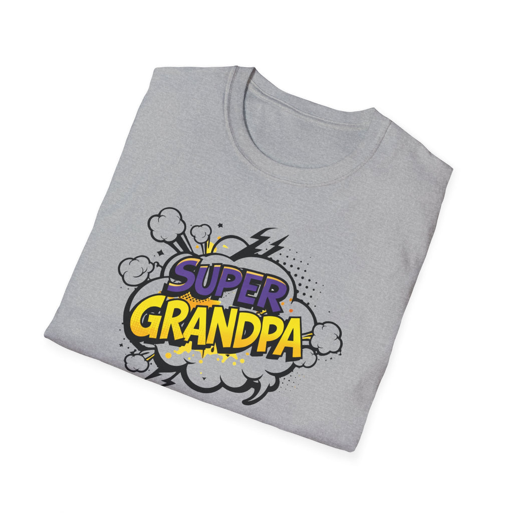T-Shirt — "Super Grandpa" Comic-Style Graphic | Funny Father's Day Gift