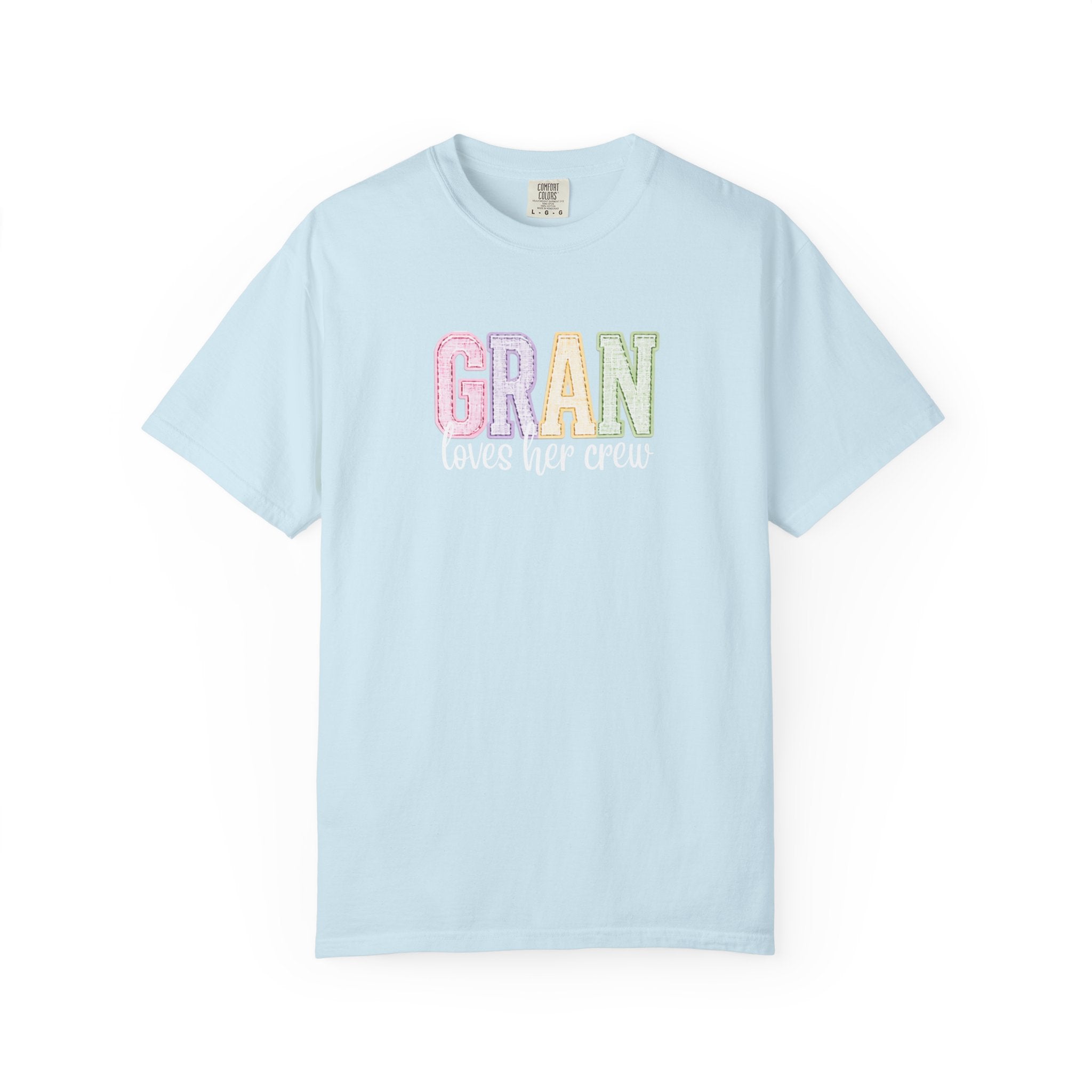 Gran Loves Her Crew T-Shirt — Pastel Grandma Shirt for Mother's Day & Family Gifts