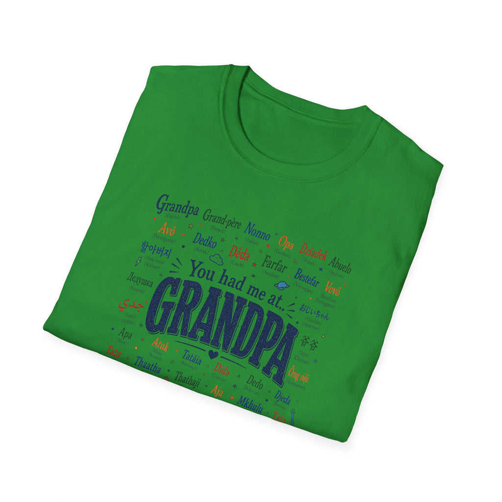 You Had Me at Grandpa T-Shirt — Retro Family Name Gift for Grandfathers
