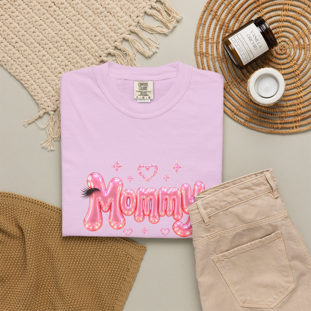 MOMMY Pink Balloon Eyelashes T-Shirt