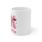 MUM Personalised Pink Balloon Eyelashes Mug