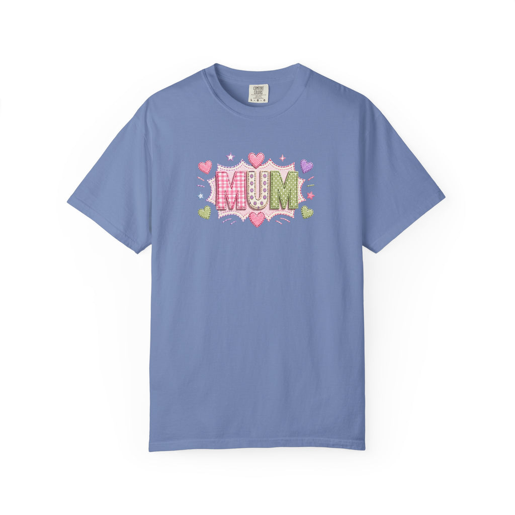 MUM Heart Patch Graphic T-Shirt — Cute Floral Mother’s Day Gift