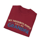Grandpa T-Shirt - "My Favourite People Call Me Grandpa" Retro Family Gift