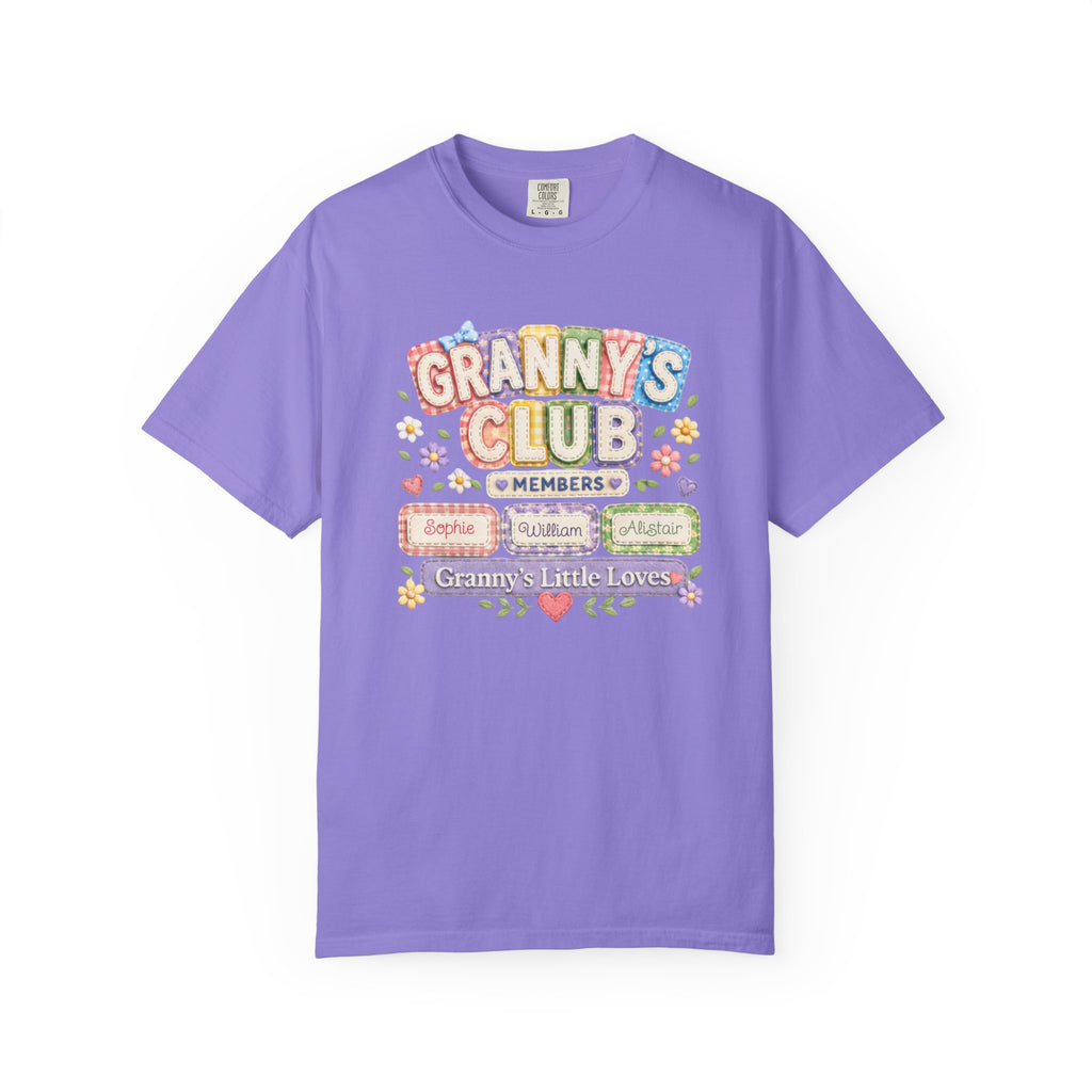 Granny's Club T-Shirt — Personalized Grandma Member Floral Tee
