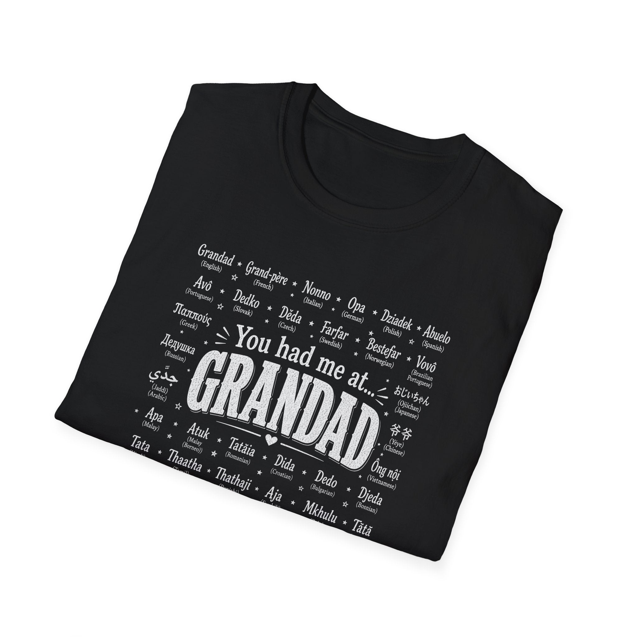 Grandad Word Cloud T-Shirt — "You had me at... GRANDAD" Father’s Day Gift