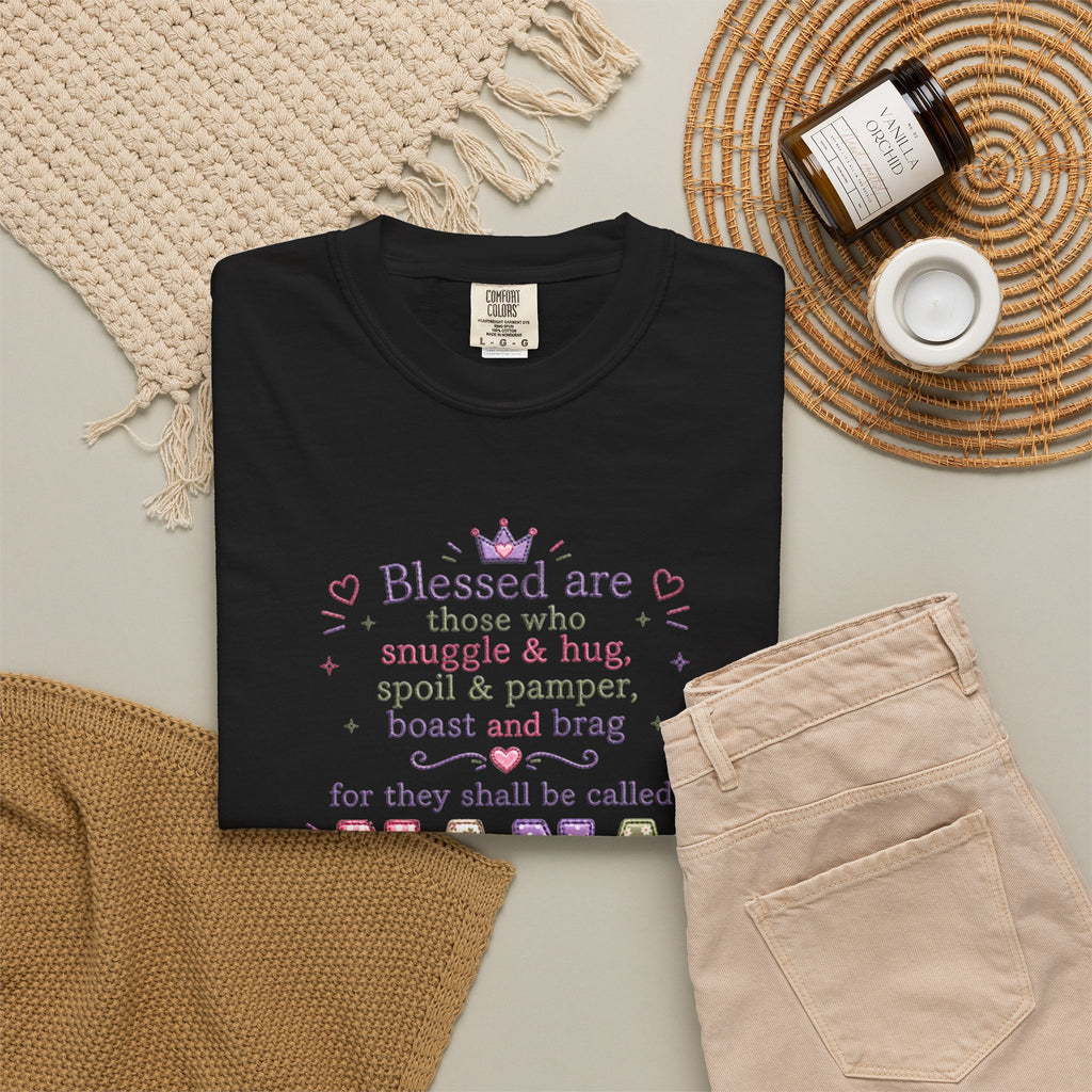 Nana Blessings T-Shirt — "Blessed are those who snuggle & pamper..." Grandmother Gift