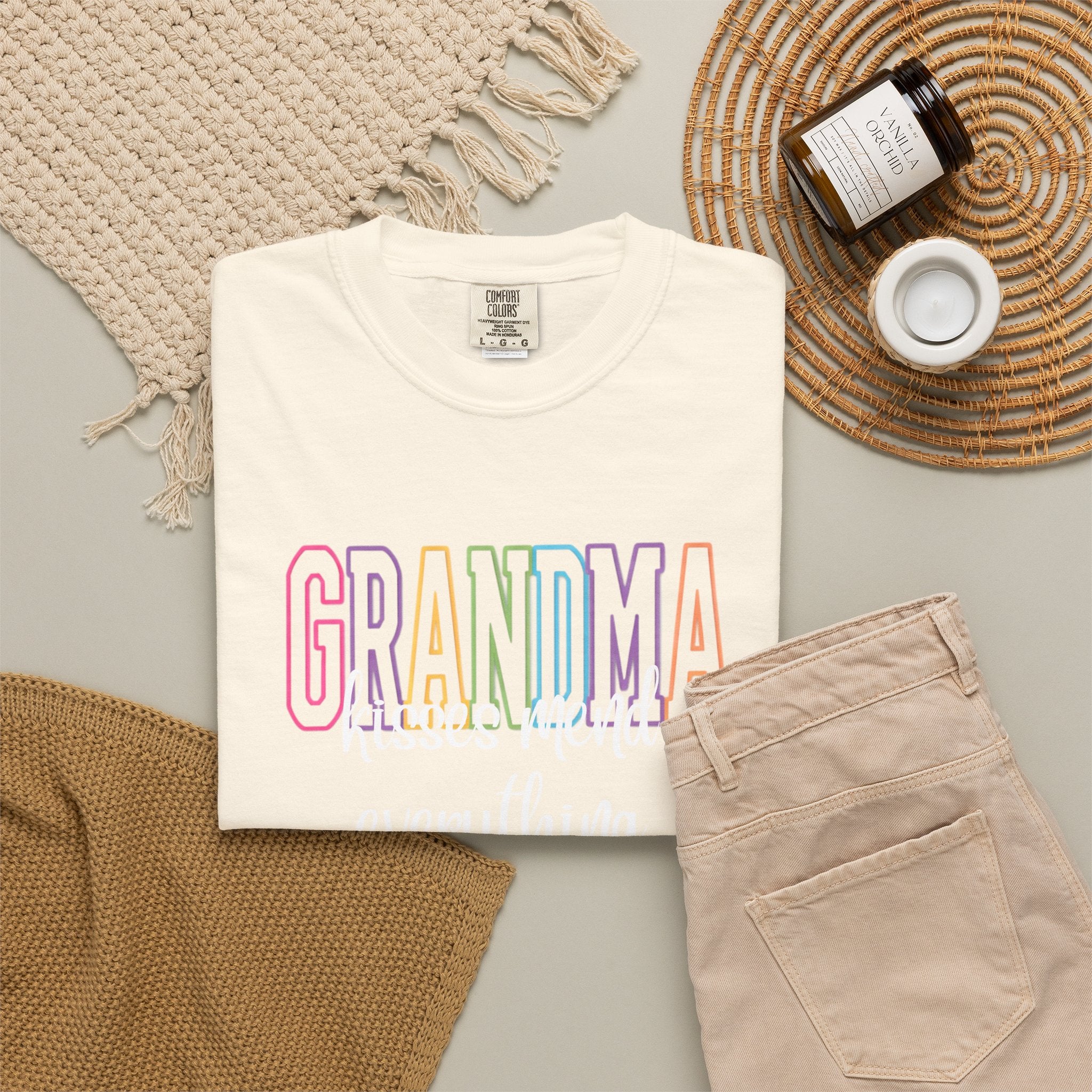 Grandma Rainbow Graphic T-Shirt