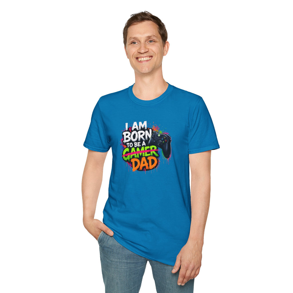 "I Am Born To Be A Gamer Dad" T‑Shirt