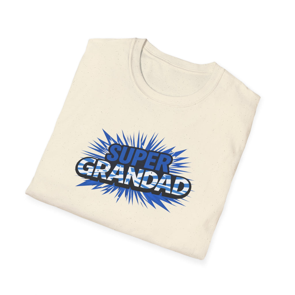 Super Grandad Scotland Flag/Scottish themed T-Shirt — Retro Comic Gift for Grandpa, Father’s Day & Birthday