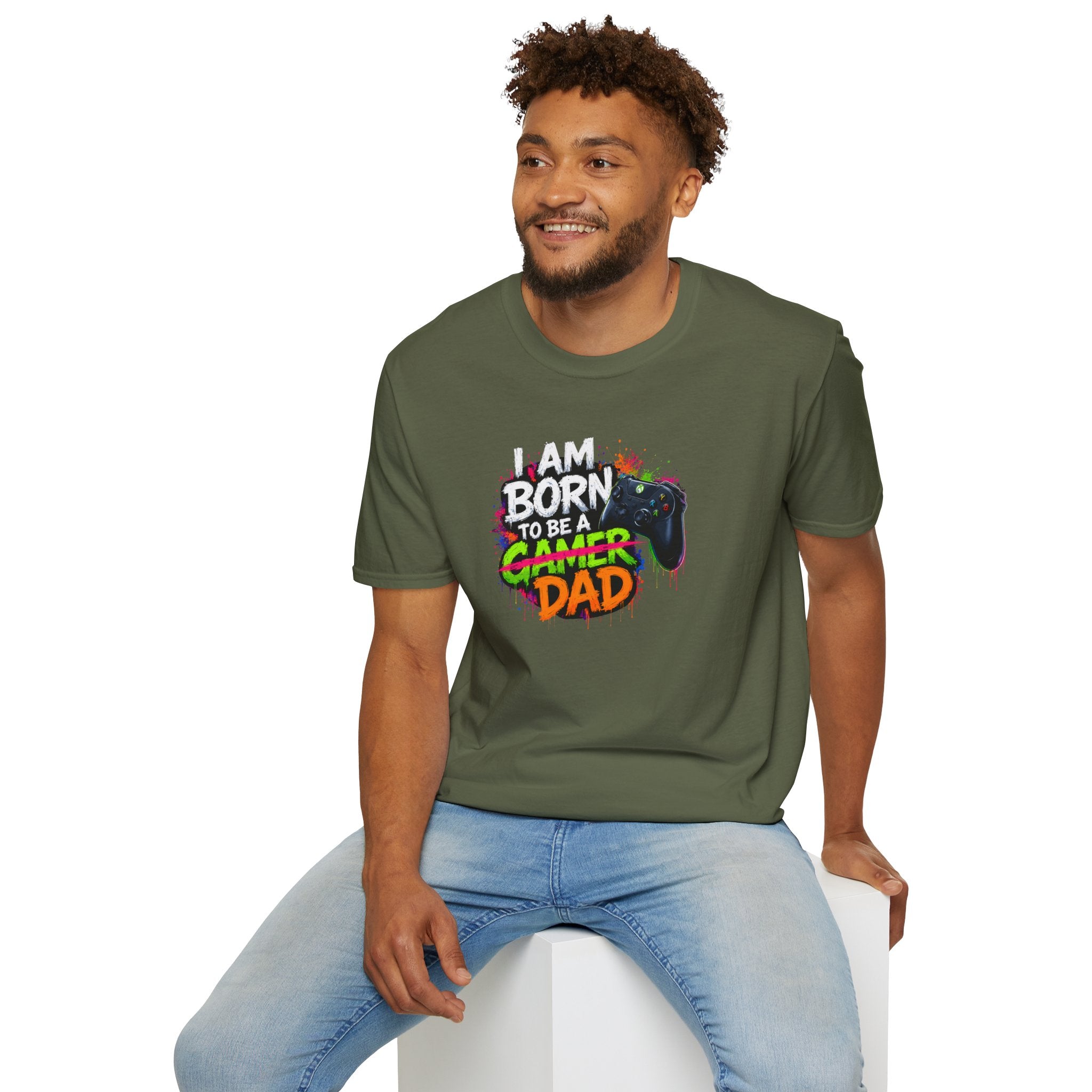 "I Am Born To Be A Gamer Dad" T‑Shirt